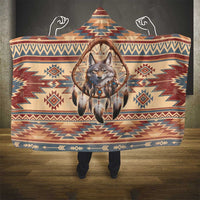 Indigenous Peoples Day Hooded Blanket Native American Dream Catcher Wolf Tribal-inspired - Wonder Print Shop