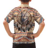 Indigenous Peoples Day Kid Hawaiian Shirt Native American Dream Catcher Wolf Tribal-inspired - Wonder Print Shop