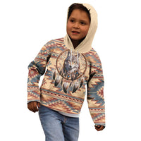 Indigenous Peoples Day Kid Hoodie Native American Dream Catcher Wolf Tribal-inspired - Wonder Print Shop