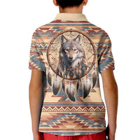 Indigenous Peoples Day Kid Polo Shirt Native American Dream Catcher Wolf Tribal-inspired - Wonder Print Shop