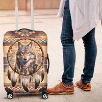 Indigenous Peoples Day Luggage Cover Native American Dream Catcher Wolf Tribal-inspired - Wonder Print Shop