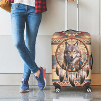 Indigenous Peoples Day Luggage Cover Native American Dream Catcher Wolf Tribal-inspired - Wonder Print Shop