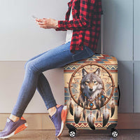 Indigenous Peoples Day Luggage Cover Native American Dream Catcher Wolf Tribal-inspired - Wonder Print Shop