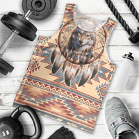 Indigenous Peoples Day Men Tank Top Native American Dream Catcher Wolf Tribal-inspired - Wonder Print Shop