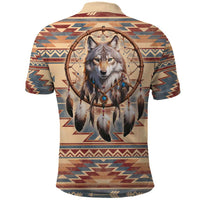 Indigenous Peoples Day Polo Shirt Native American Dream Catcher Wolf Tribal-inspired - Wonder Print Shop