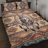 Indigenous Peoples Day Quilt Bed Set Native American Dream Catcher Wolf Tribal-inspired - Wonder Print Shop
