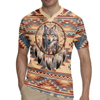 Indigenous Peoples Day Rugby Jersey Native American Dream Catcher Wolf Tribal-inspired - Wonder Print Shop