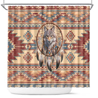 Indigenous Peoples Day Shower Curtain Native American Dream Catcher Wolf Tribal-inspired - Wonder Print Shop