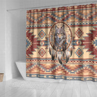 Indigenous Peoples Day Shower Curtain Native American Dream Catcher Wolf Tribal-inspired - Wonder Print Shop