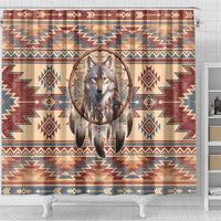 Indigenous Peoples Day Shower Curtain Native American Dream Catcher Wolf Tribal-inspired - Wonder Print Shop