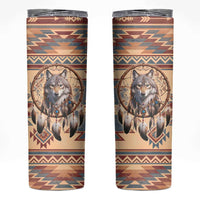 Indigenous Peoples Day Skinny Tumbler Native American Dream Catcher Wolf Tribal-inspired - Wonder Print Shop
