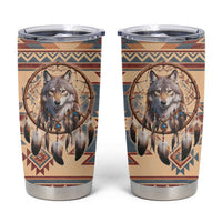 Indigenous Peoples Day Tumbler Cup Native American Dream Catcher Wolf Tribal-inspired - Wonder Print Shop
