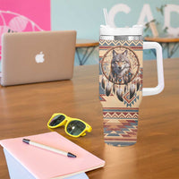 Indigenous Peoples Day Tumbler With Handle Native American Dream Catcher Wolf Tribal-inspired - Wonder Print Shop