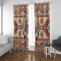 Indigenous Peoples Day Window Curtain Native American Dream Catcher Wolf Tribal-inspired - Wonder Print Shop