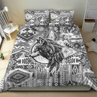 Indigenous Peoples Day Bedding Set Native American Wolf with Dreamcatcher - Wonder Print Shop