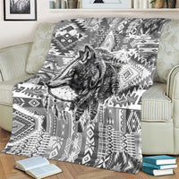 Indigenous Peoples Day Blanket Native American Wolf with Dreamcatcher - Wonder Print Shop