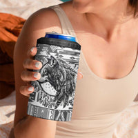 Indigenous Peoples Day 4 in 1 Can Cooler Tumbler Native American Wolf with Dreamcatcher - Wonder Print Shop