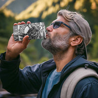 Indigenous Peoples Day 4 in 1 Can Cooler Tumbler Native American Wolf with Dreamcatcher - Wonder Print Shop