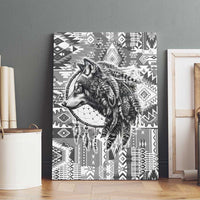 Indigenous Peoples Day Canvas Wall Art Native American Wolf with Dreamcatcher - Wonder Print Shop