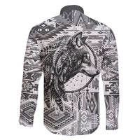 Indigenous Peoples Day Family Matching Off The Shoulder Long Sleeve Dress and Hawaiian Shirt Native American Wolf with Dreamcatcher - Wonder Print Shop