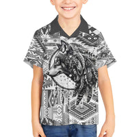 Indigenous Peoples Day Family Matching Summer Maxi Dress and Hawaiian Shirt Native American Wolf with Dreamcatcher - Wonder Print Shop