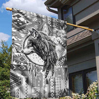 Indigenous Peoples Day Garden Flag Native American Wolf with Dreamcatcher - Wonder Print Shop