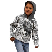 Indigenous Peoples Day Kid Hoodie Native American Wolf with Dreamcatcher - Wonder Print Shop