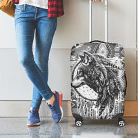 Indigenous Peoples Day Luggage Cover Native American Wolf with Dreamcatcher - Wonder Print Shop