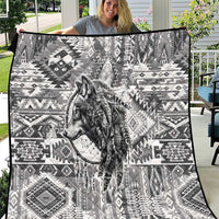 Indigenous Peoples Day Quilt Native American Wolf with Dreamcatcher - Wonder Print Shop