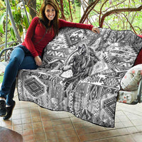 Indigenous Peoples Day Quilt Native American Wolf with Dreamcatcher - Wonder Print Shop