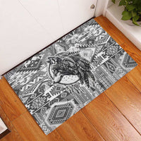 Indigenous Peoples Day Rubber Doormat Native American Wolf with Dreamcatcher - Wonder Print Shop