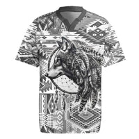 Indigenous Peoples Day Rugby Jersey Native American Wolf with Dreamcatcher - Wonder Print Shop
