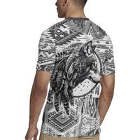 Indigenous Peoples Day Rugby Jersey Native American Wolf with Dreamcatcher - Wonder Print Shop