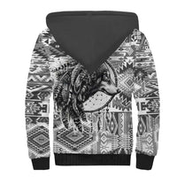 Indigenous Peoples Day Sherpa Hoodie Native American Wolf with Dreamcatcher - Wonder Print Shop