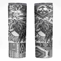 Indigenous Peoples Day Skinny Tumbler Native American Wolf with Dreamcatcher - Wonder Print Shop