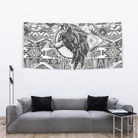 Indigenous Peoples Day Tapestry Native American Wolf with Dreamcatcher - Wonder Print Shop