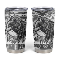 Indigenous Peoples Day Tumbler Cup Native American Wolf with Dreamcatcher - Wonder Print Shop