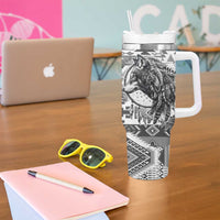Indigenous Peoples Day Tumbler With Handle Native American Wolf with Dreamcatcher - Wonder Print Shop