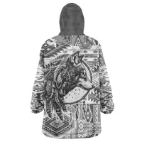 Indigenous Peoples Day Wearable Blanket Hoodie Native American Wolf with Dreamcatcher - Wonder Print Shop