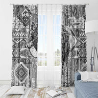 Indigenous Peoples Day Window Curtain Native American Wolf with Dreamcatcher - Wonder Print Shop