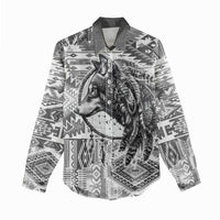 Indigenous Peoples Day Women Casual Shirt Native American Wolf with Dreamcatcher - Wonder Print Shop