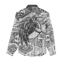 Indigenous Peoples Day Women Casual Shirt Native American Wolf with Dreamcatcher - Wonder Print Shop