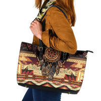 Make America Native Again Leather Tote Bag Indigenous Peoples Day - Wonder Print Shop