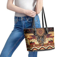 Make America Native Again Leather Tote Bag Indigenous Peoples Day - Wonder Print Shop
