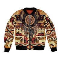 Make America Native Again Sleeve Zip Bomber Jacket Indigenous Peoples Day - Wonder Print Shop