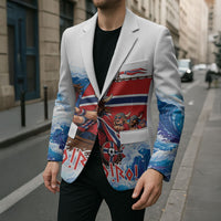 Custom Norway Viking Row - Alt for Norge Blazer Norge Football Supporter Wave Edition