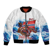 Custom Norway Viking Row - Alt for Norge Bomber Jacket Norge Football Supporter Wave Edition
