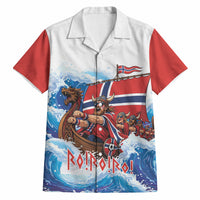 Custom Norway Viking Row - Alt for Norge Hawaiian Shirt Norge Football Supporter Wave Edition