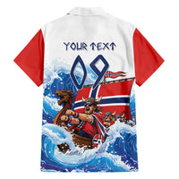 Custom Norway Viking Row - Alt for Norge Hawaiian Shirt Norge Football Supporter Wave Edition