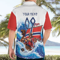 Custom Norway Viking Row - Alt for Norge Hawaiian Shirt Norge Football Supporter Wave Edition